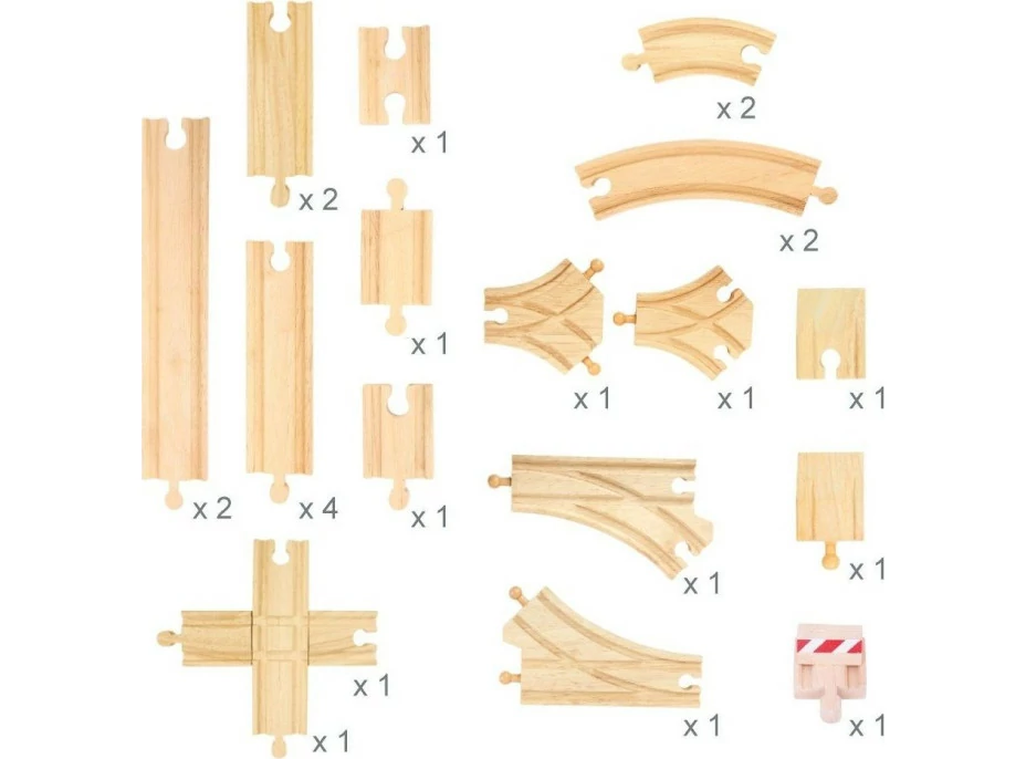 Bigjigs Rail Dřevěné koleje set 25 dílů