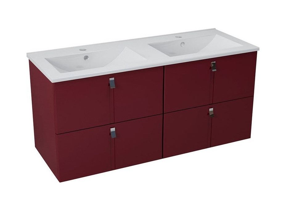 Sapho MITRA umyvadlová skříňka s umyvadlem 150x55x46 cm, bordó 2XMT0731601-150