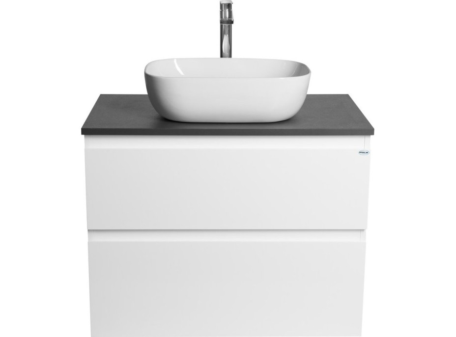 Aqualine ALTAIR skříňka s deskou 78, 5 cm, bílá/antracit břidlice AI280-03