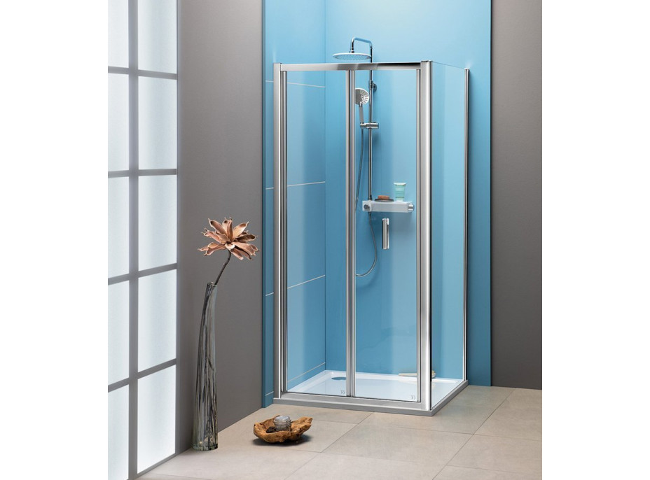 Polysan EASY čtvercový sprchový kout 700x700mm, skládací dveře, L/P varianta, čiré sklo EL1970EL3115