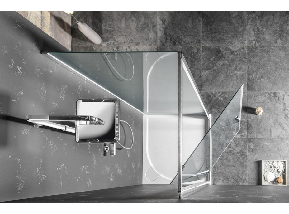 Gelco SIGMA SIMPLY obdélníkový sprchový kout pivot dveře 900x800mm L/P varianta, Brick sklo GS3899GS4380
