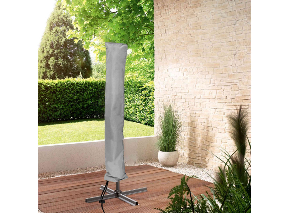 Ochranný obal na zahradní slunečník FLINT 20/25x135 cm - šedý