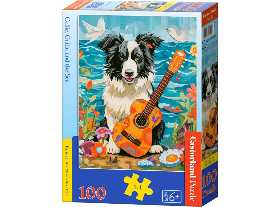 CASTORLAND Puzzle Kolie, kytara a moře 100 dílků