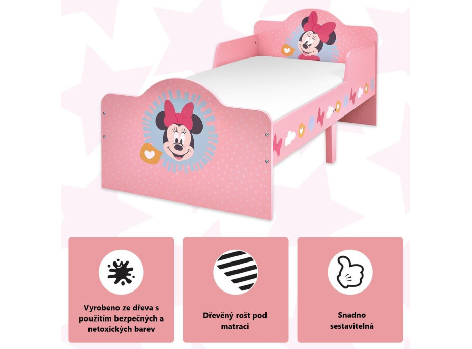 Dětská postel Disney Minnie Mouse - 140x70 cm