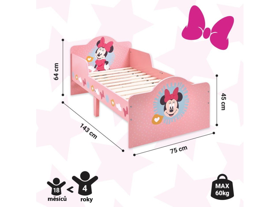Dětská postel Disney Minnie Mouse - 140x70 cm