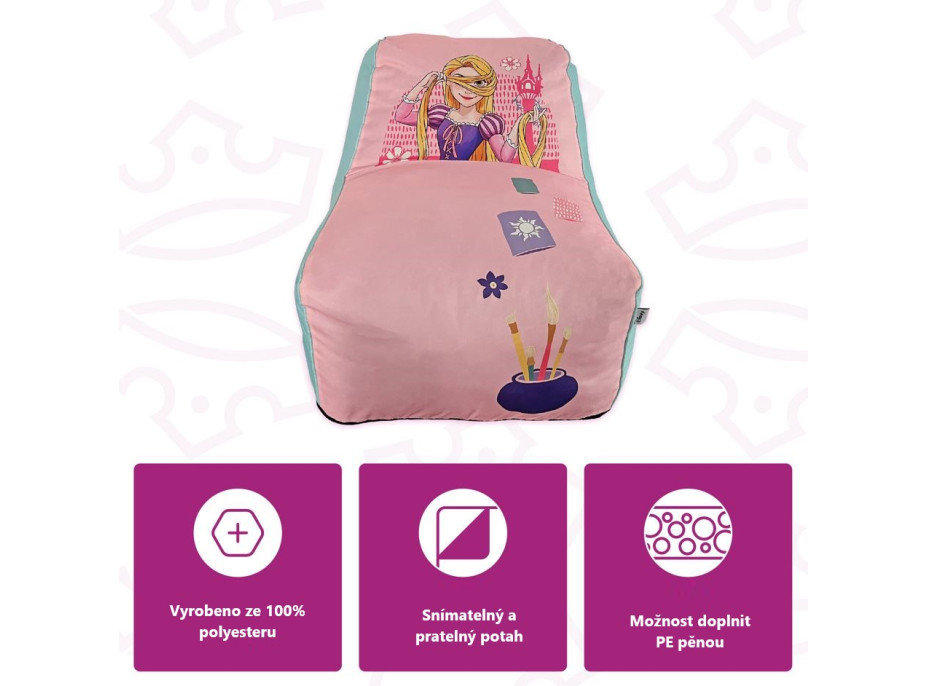 Sedací vak Disney princezny - růžový