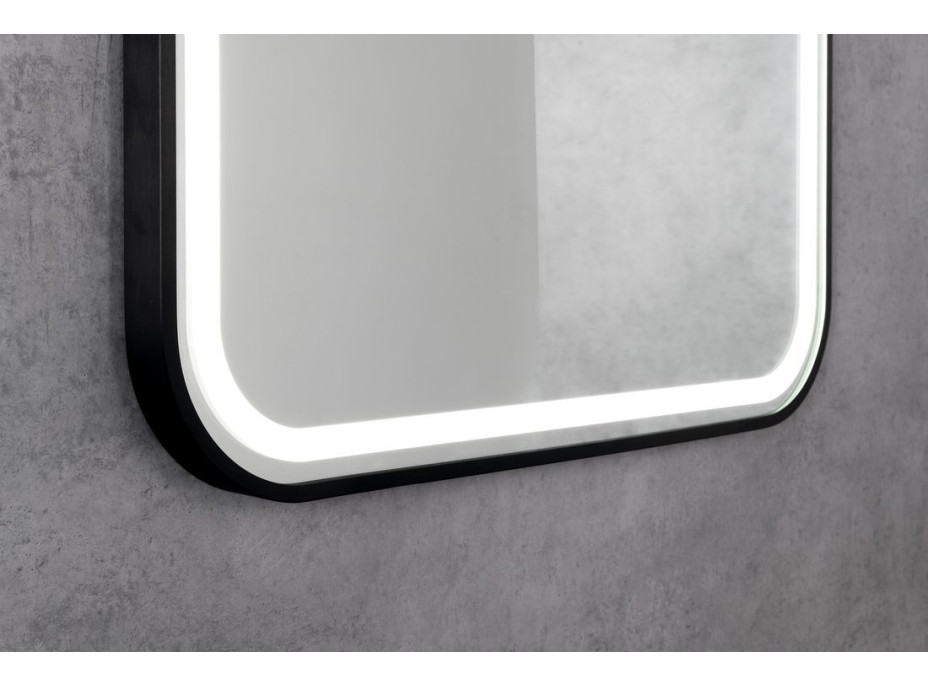 Sapho CETIS zrcadlo s LED osvětlením 60x80cm, černá mat CT080