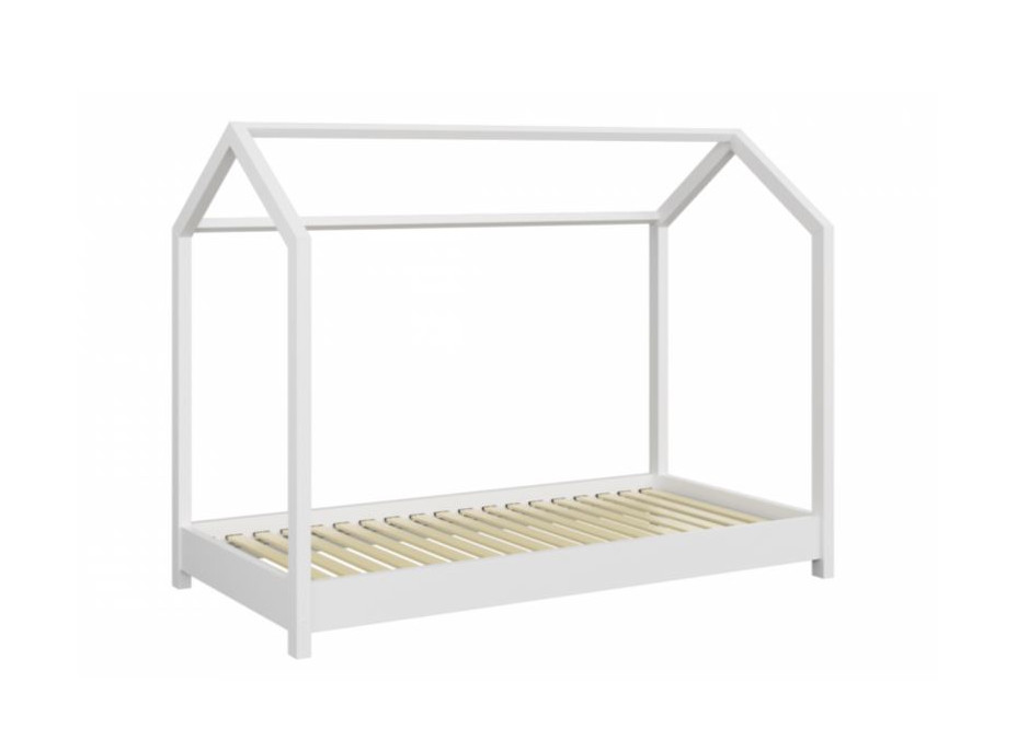 Dětská domečková postel IZABELA - bílá 200x90 cm
