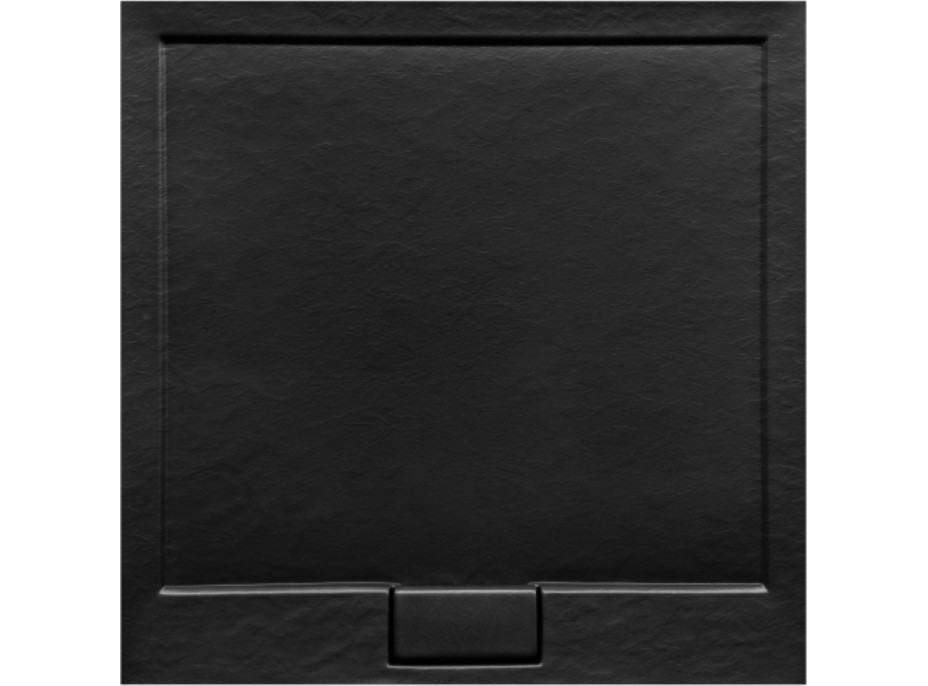 Čtvercová sprchová vanička AXIM - STONE EFFECT - černá