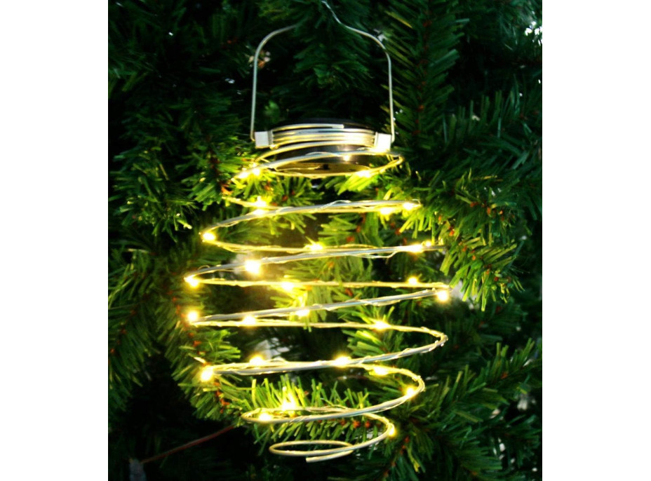 Dekorační solární LED osvětlení LAMPION - 19 cm - teplá bílá