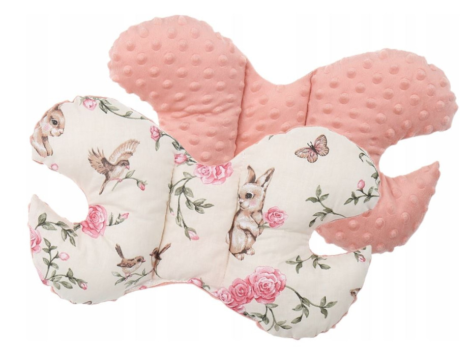 Oboustranné hnízdečko (kokon) pro miminko - BABYMAM PREMIUM set 7v1 - Tajemná zahrada s meruňkovou minky