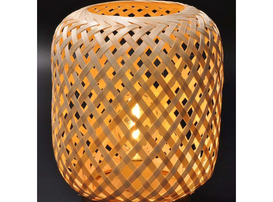 Solight ratanová LED lucerna s LED žárovkou, teplá bílá, 3x AAA, 19cm