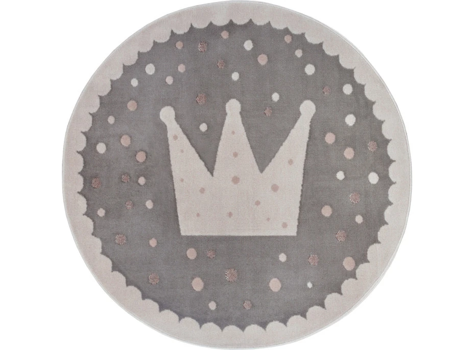 Dětský koberec Adventures 105969 Cream Grey kruh