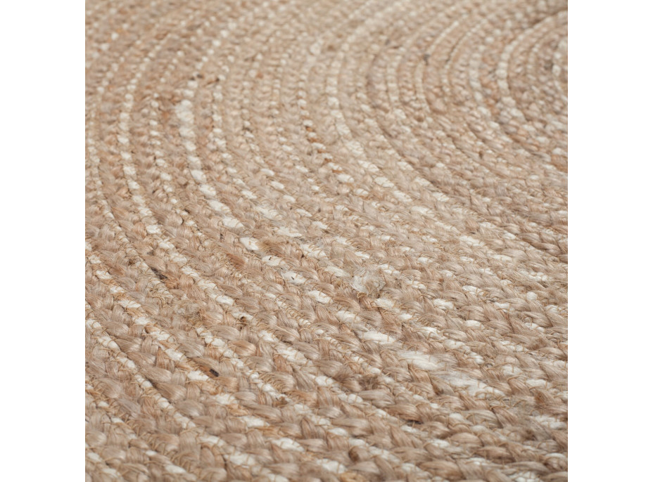 Kusový koberec Capri Jute Natural kruh