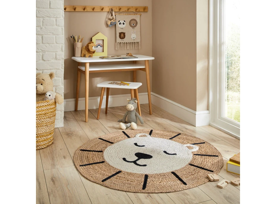 Dětský koberec Jute Kids Lion Natural