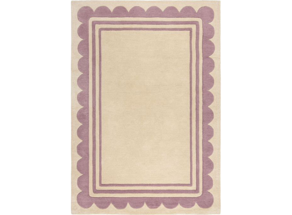 Ručně všívaný kusový koberec Lois Scallop Purple