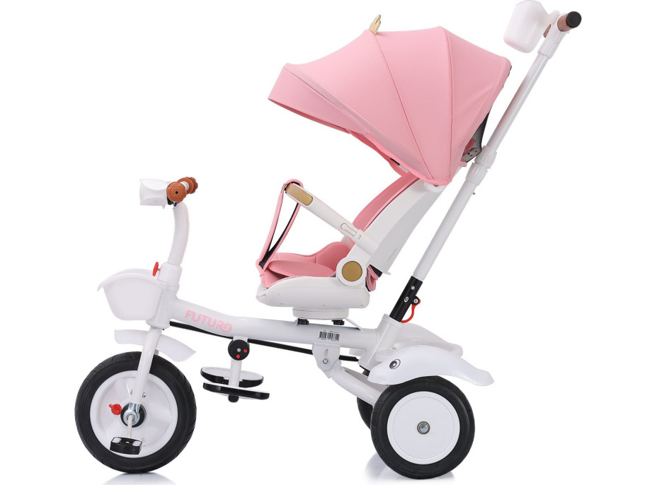 CHIPOLINO Tříkolka se stříškou Futuro 2v1 Princess