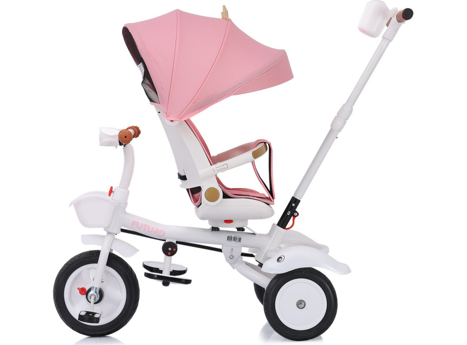 CHIPOLINO Tříkolka se stříškou Futuro 2v1 Princess