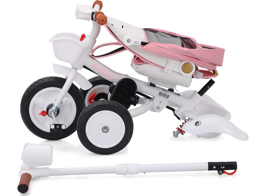 CHIPOLINO Tříkolka se stříškou Futuro 2v1 Princess