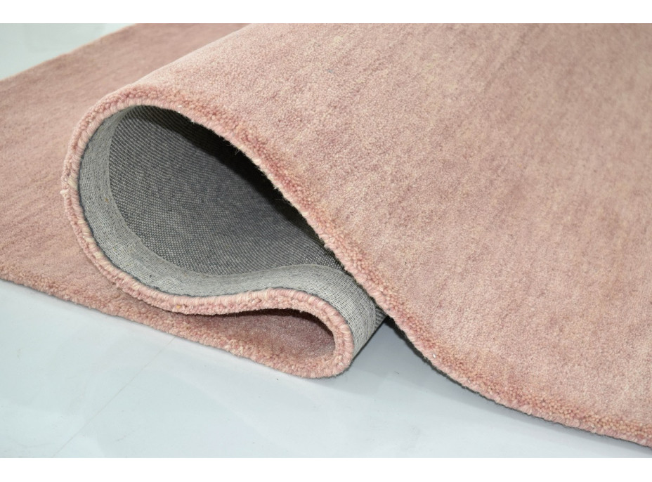 Ručně všívaný kusový koberec Asra wool pink