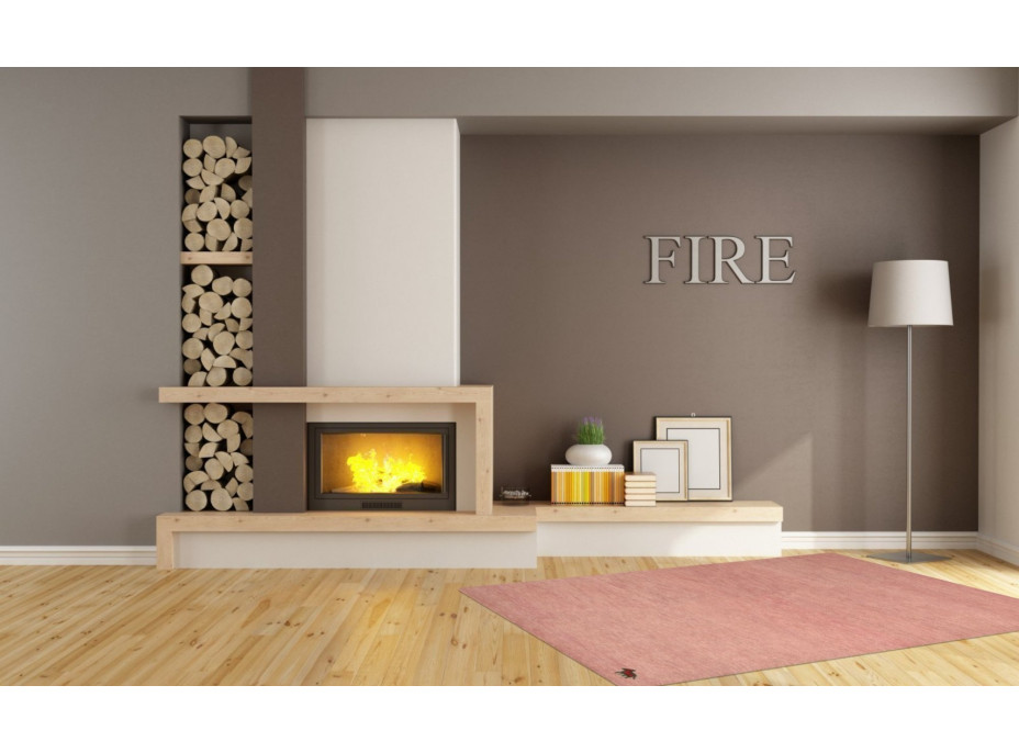 Ručně všívaný kusový koberec Asra wool pink