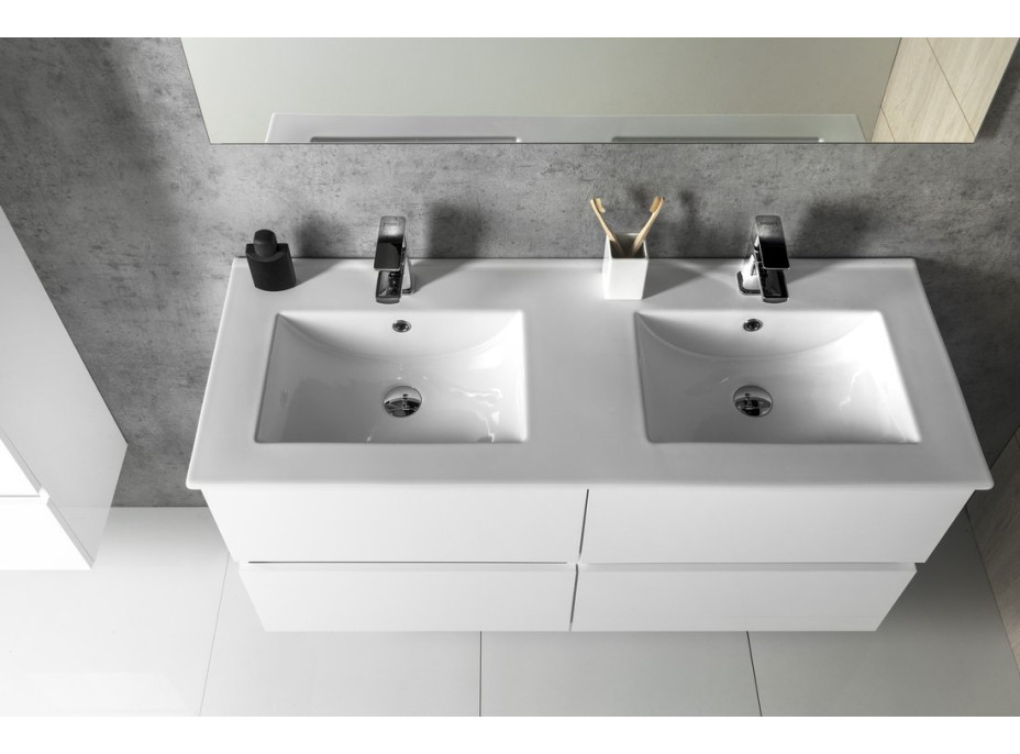Aqualine PANEDA umyvadlová skříňka 119x55x45, 2cm, bílá PN212