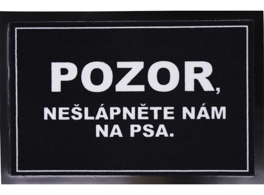 Rohožka Pozor, nešlápněte na psa 40x60 cm - na ven i na doma