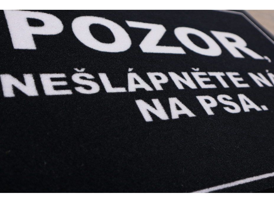 Rohožka Pozor, nešlápněte na psa 40x60 cm - na ven i na doma