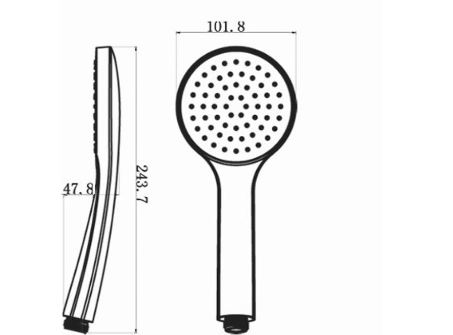 Sapho Podomítkový sprchový set s termostatickou baterií, box, 2 výstupy, černá mat RH399B-01