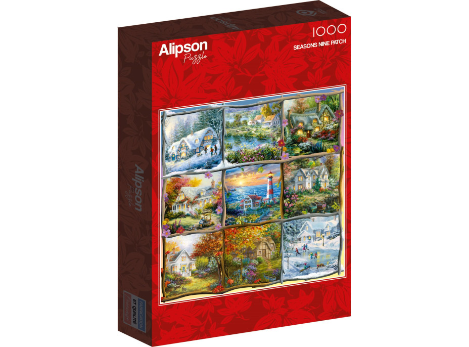 ALIPSON Čtvercové puzzle Koláž čtyř ročních období 1000 dílků