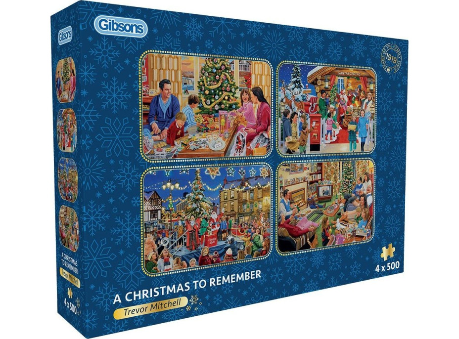GIBSONS Puzzle Nezapomenutelné Vánoce 4x500 dílků