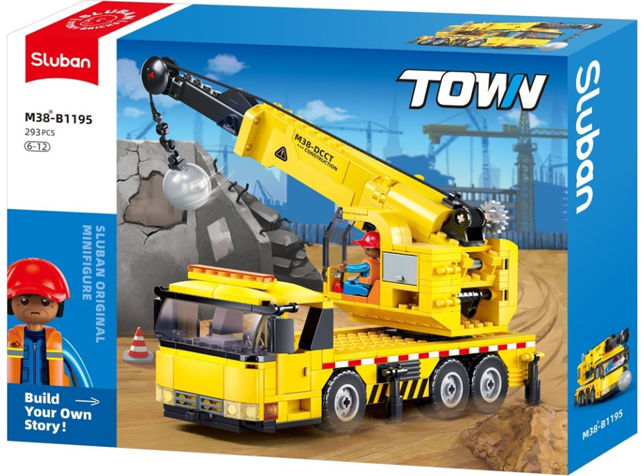 Sluban Town M38-B1195 Autojeřáb s demoliční koulí
