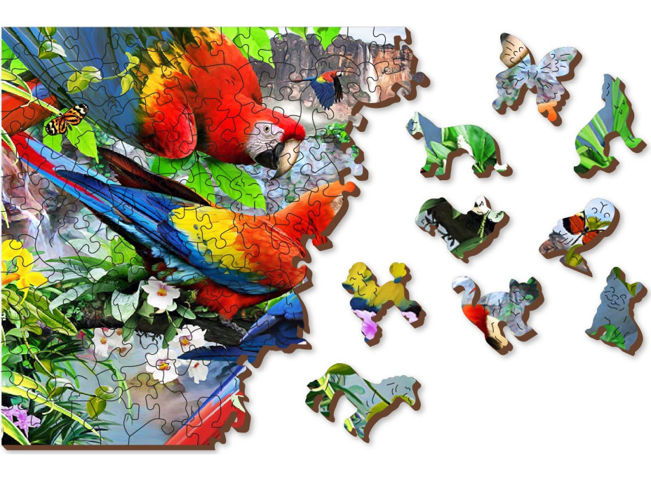 WOODEN CITY Dřevěné puzzle Ostrov papoušků 505 dílků