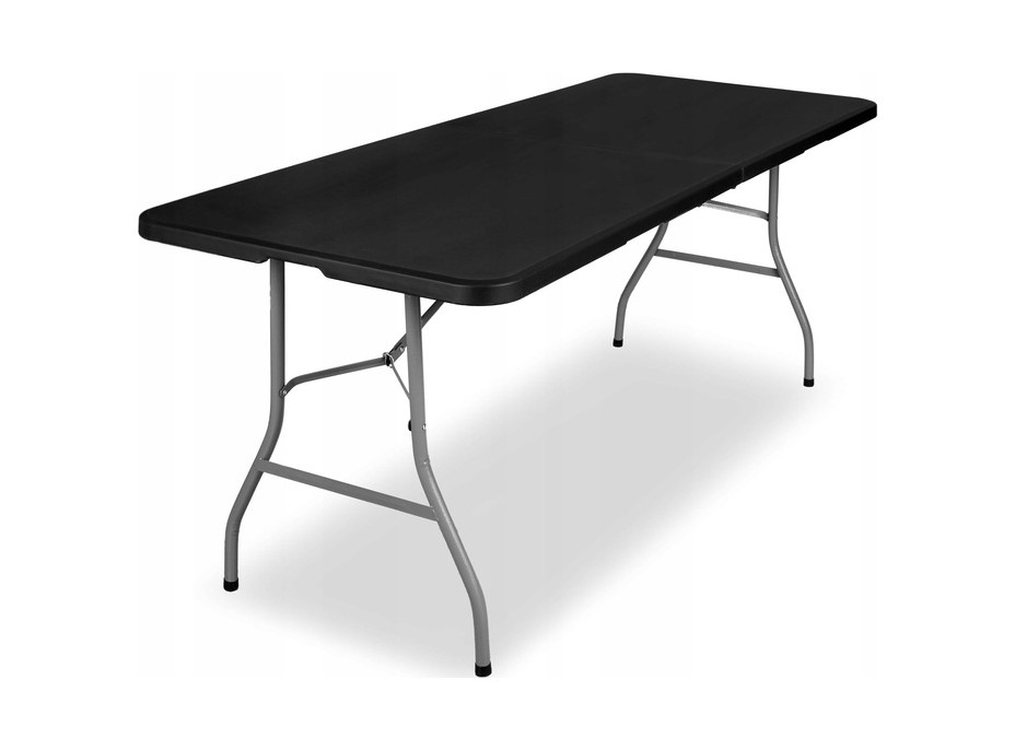 Sestava cateringového nábytku FETA BLACK (stůl 180 cm + 6 židlí) - černá