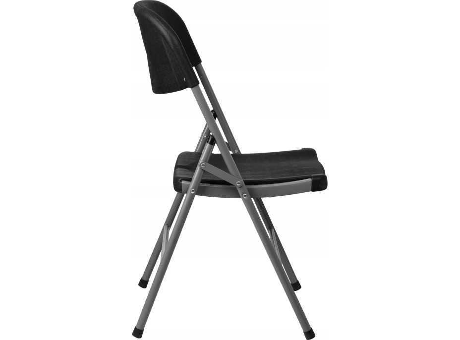 Sestava cateringového nábytku FETA BLACK (stůl 180 cm + 6 židlí) - černá