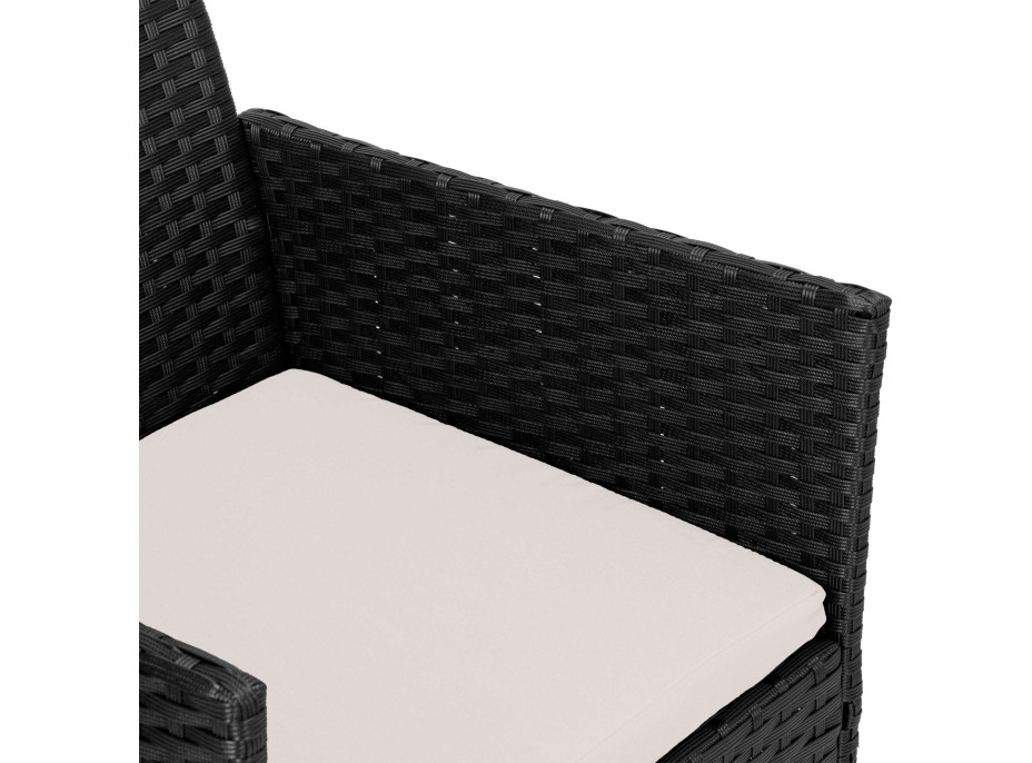 Sestava zahradního ratanového nábytku MAGNOLIA - černá/béžová