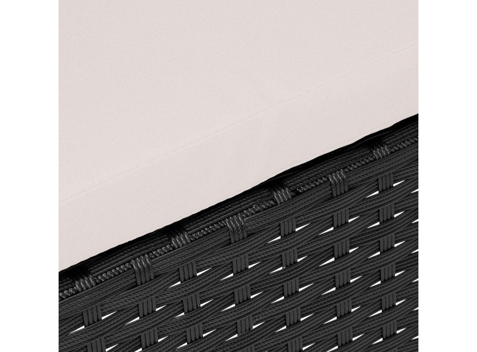 Sestava zahradního ratanového nábytku MAGNOLIA - černá/béžová