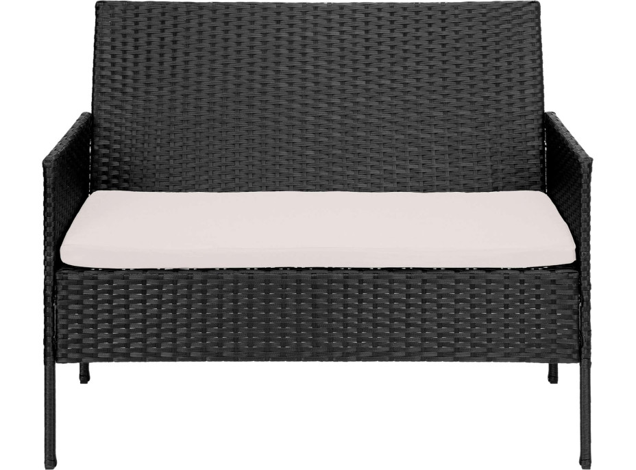 Sestava zahradního ratanového nábytku MAGNOLIA - černá/béžová