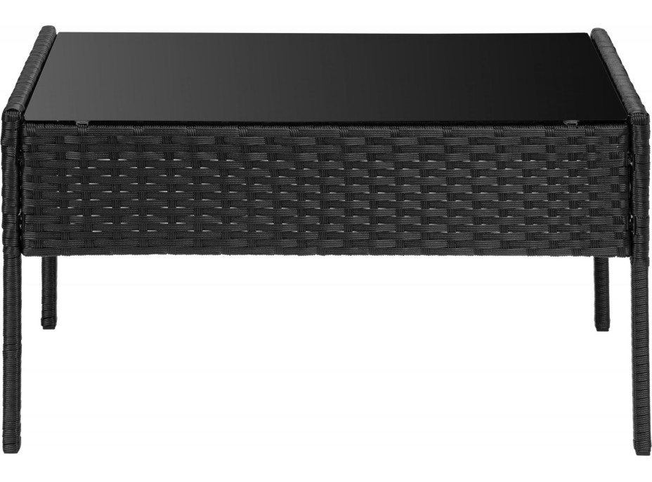 Sestava zahradního ratanového nábytku MAGNOLIA - černá/béžová