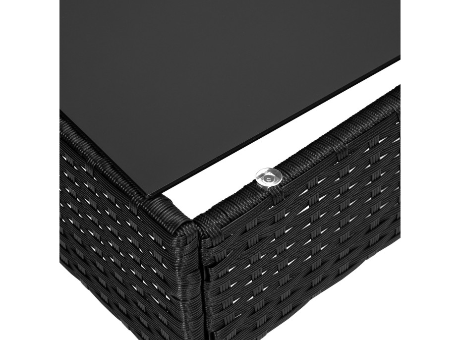 Sestava zahradního ratanového nábytku MAGNOLIA - černá/béžová