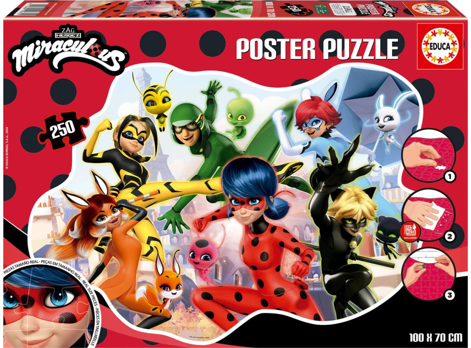 EDUCA Poster puzzle Kouzelná Beruška a Černý Kocour 250 dílků