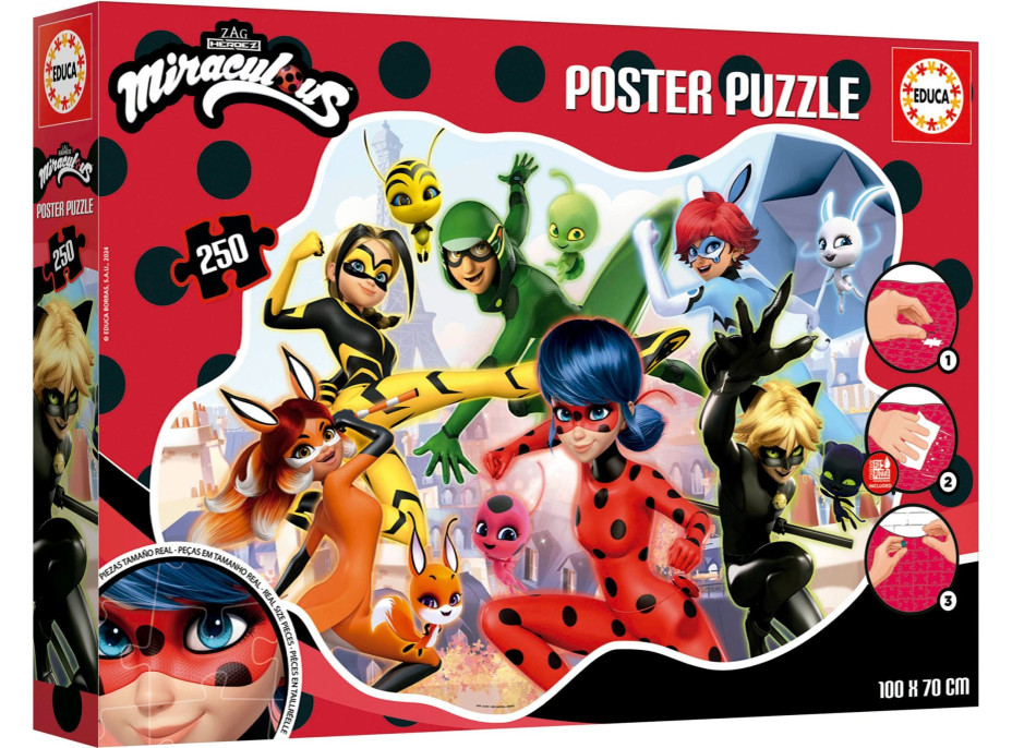 EDUCA Poster puzzle Kouzelná Beruška a Černý Kocour 250 dílků