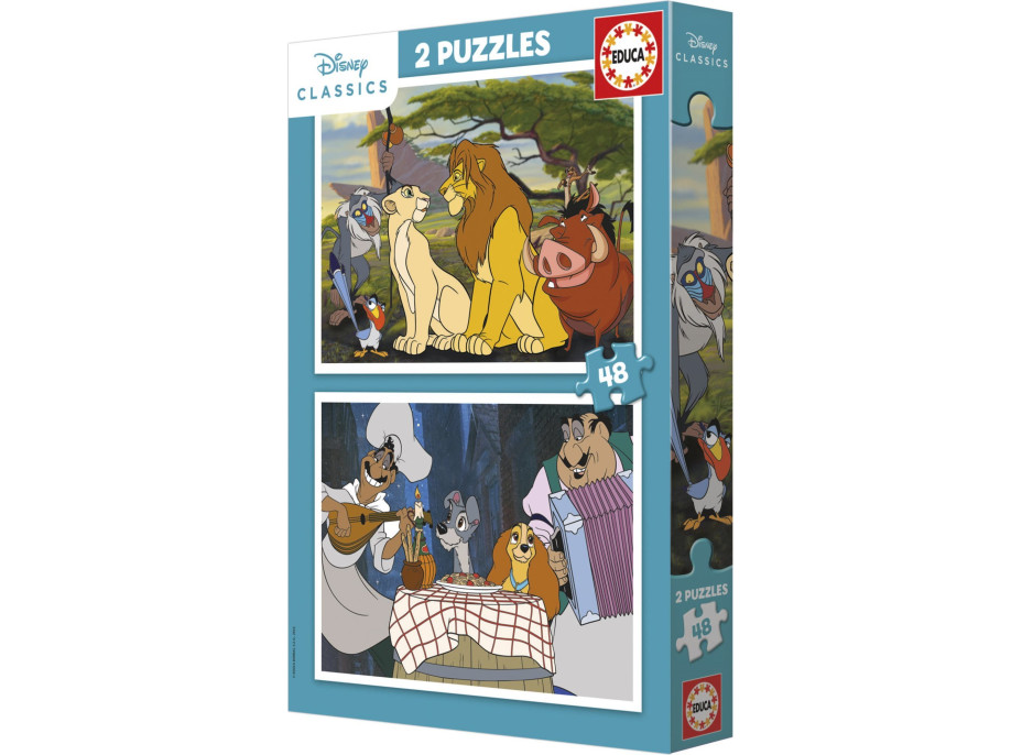 EDUCA Puzzle Disney Zvířata 2x48 dílků
