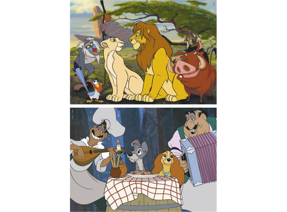 EDUCA Puzzle Disney Zvířata 2x48 dílků