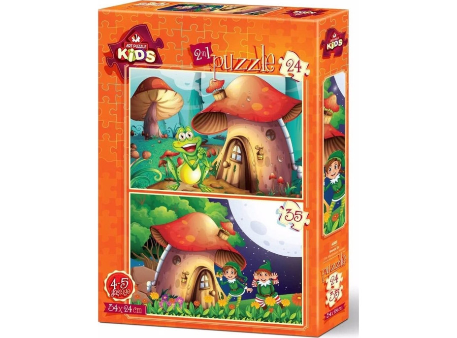 ART PUZZLE Puzzle Domeček Hříbek 24+35 dílků