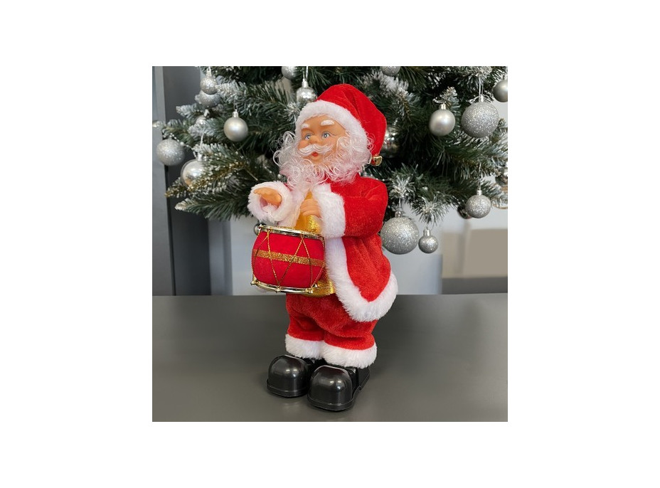 Vánoční dekorační figurka 30 cm Santa Claus - hrající