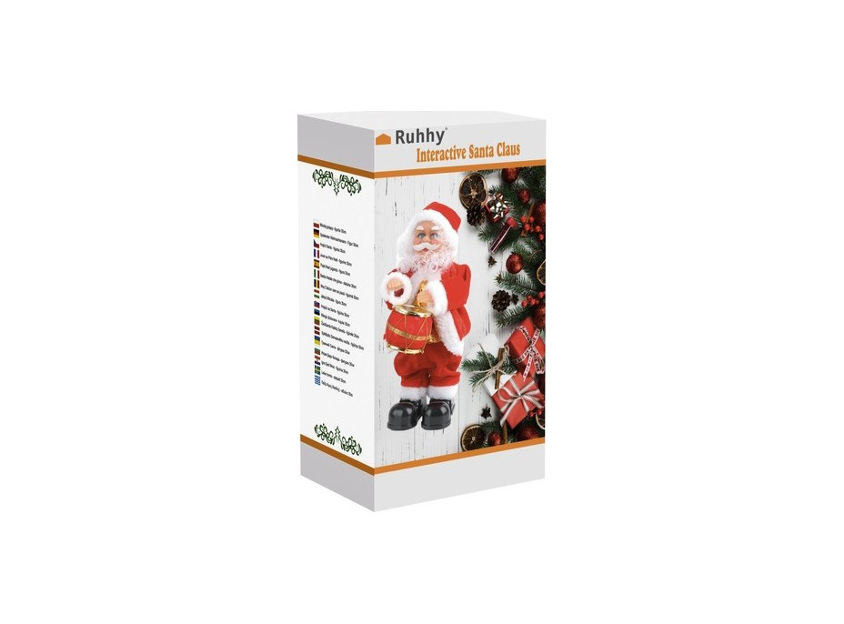Vánoční dekorační figurka 30 cm Santa Claus - hrající