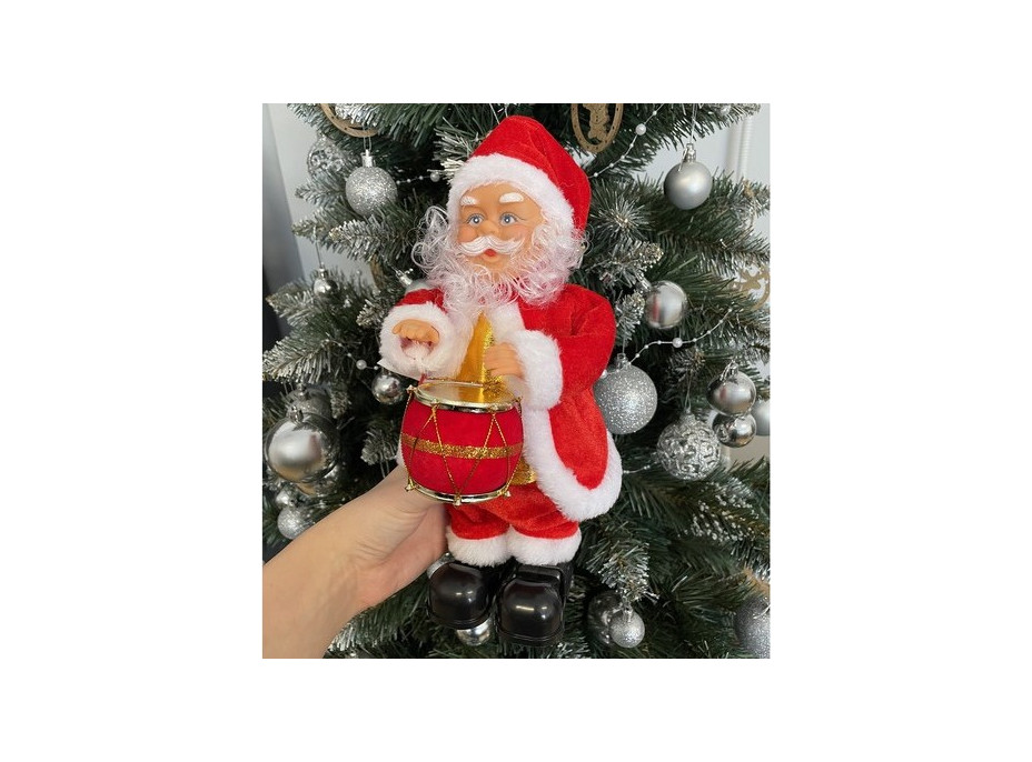 Vánoční dekorační figurka 30 cm Santa Claus - hrající