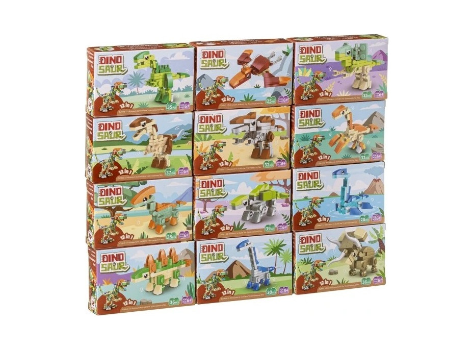 L-W Toys Set kostek Dinosaurus 12 v 1