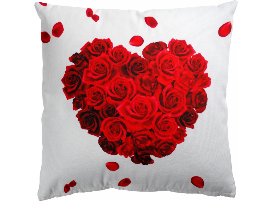 Valentýnský polštář CLEO Rose Heart - 43x43 cm